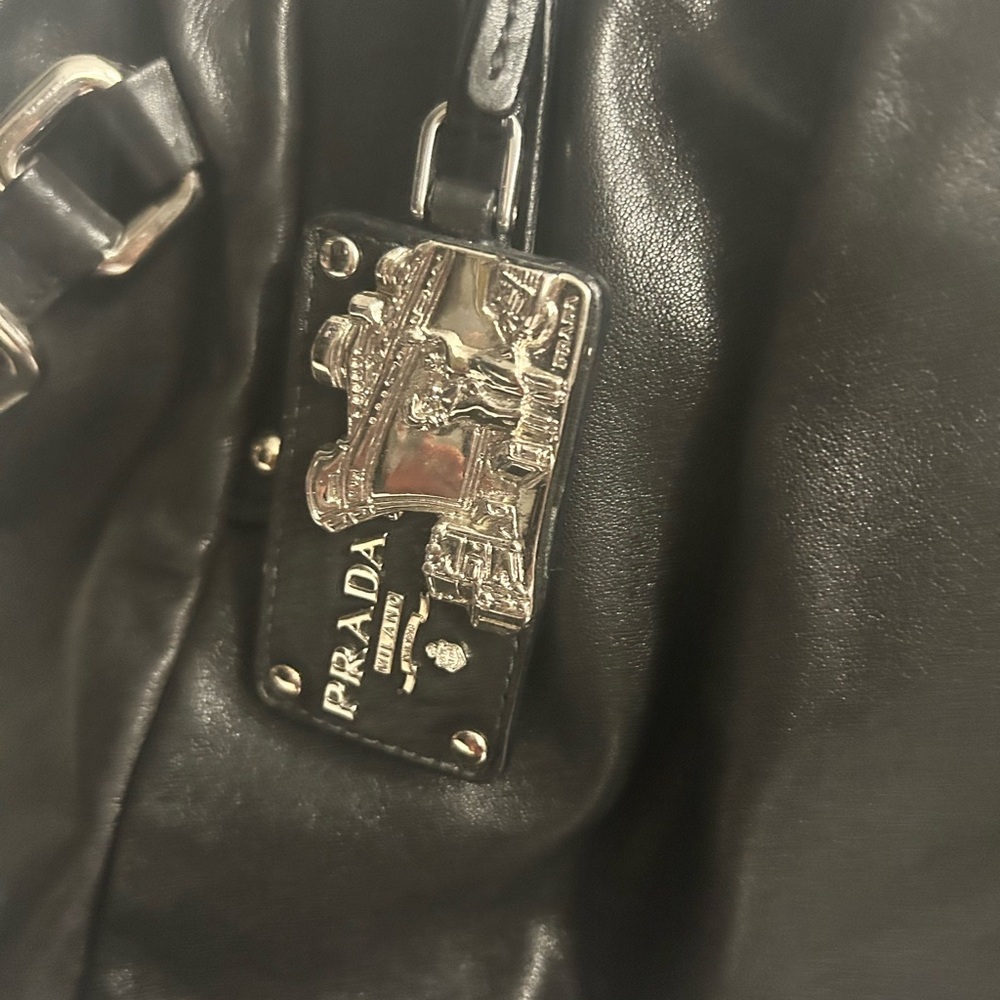 Prada Black Leather Shoulder Bag - Picture 3 of 8